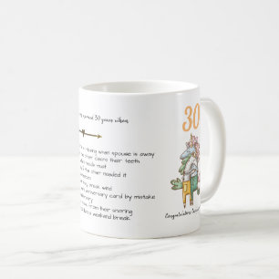 FUNNY 30th Wedding Jubileum Unicorns Gepersonalise Koffiemok
