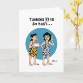 Funny 33rd Birthday Kaart (Gele Bloem)