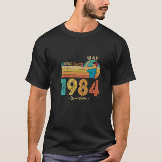 Funny 38e verjaardag mei 1984 Legende sinds 1984 3 T-shirt