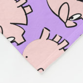 Funny 3 Cartoon Illustratie Varken Kies Kleur FB Fleece Deken (Hoek)
