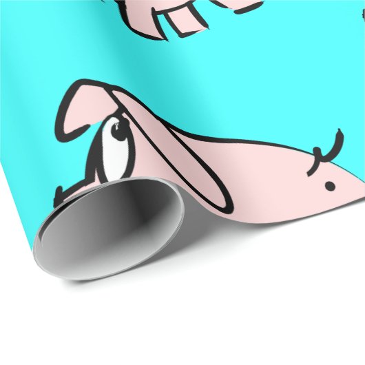 Funny 3 Cartoon Illustratie Varken Kies Kleurcadea Cadeaupapier (Rol Hoek)