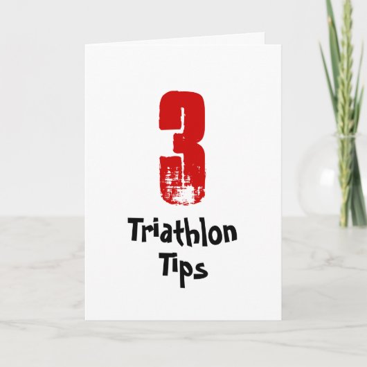Funny 3 Conseils de triathlon - Bonne chance Carte (Devant)