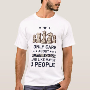Funny 3 Mensen die schaak spelen T-shirt