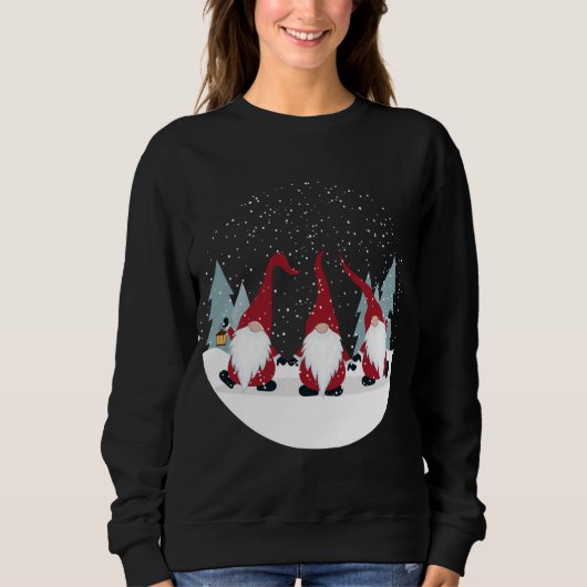 Funny 3 Nordic Gnomes Winter Kerstmis Zweeds Trui (Voorkant)