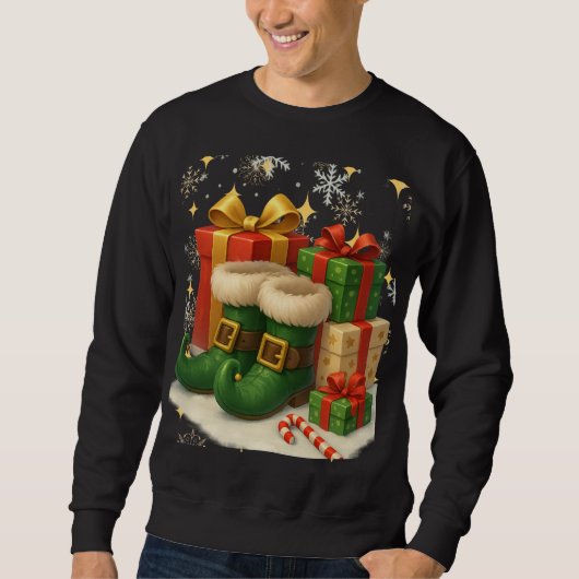 Funny 3D Cartoon Ugly Christmas Sweatshirt (Voorkant)
