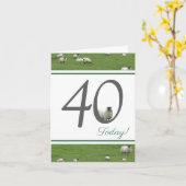 Funny 40e anniversaire carte de mouton (Fleur jaune)