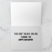 FUNNY 40E ANNIVERSAIRE CARTE DE SALUT (Intérieur)