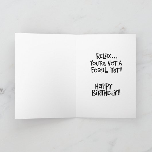 Funny 40e carte d'anniversaire (Intérieur)