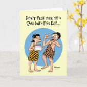 Funny 40th Birthday Kaart (Gele Bloem)