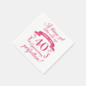 Funny 40th Birthday 'Perfection' Servet (Hoek)