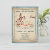 Funny 40th Mannen Birthday Party Kaart (Staand voorkant)