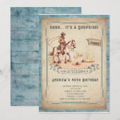 Funny 40th Mannen Birthday Party Kaart (Voorkant / Achterkant)