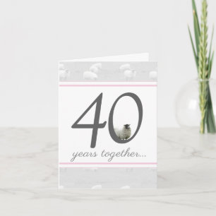 Funny 40th ruby verjaardagskaart voor man/vrouw kaart