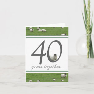 Funny 40th ruby verjaardagskaart voor man/vrouw kaart