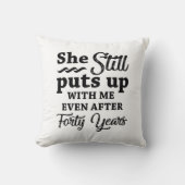 Funny 40th Wedding Jubileum Kussen (Voorkant)