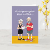 Funny 43ème Anniversaire Carte (Fleur jaune)