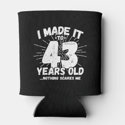 Funny 43rd Birthday Quote Sarcastic 43 Year Old Blikjeskoeler (Achterkant)
