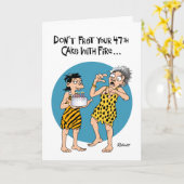 Funny 47th Birthday Kaart (Gele Bloem)