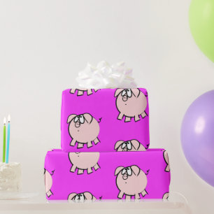 Funny 4 Cartoon Illustratie Varken Kies de Baby va Cadeaupapier