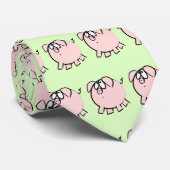 Funny 4 Cartoon Pig Year Zodiac Kies het Stropdas  (Opgerold)