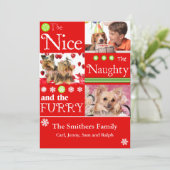 Funny 4 Photo Carte de Noël de famille (Debout devant)