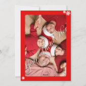 Funny 4 Photo Carte de Noël de famille (Dos)