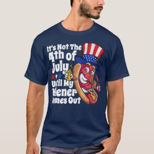 Funny 4e juli Hot Dog Wiener komt uit Volwassenen T-shirt