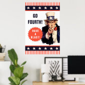 Funny 4e juli poster (Thuiskantoor)