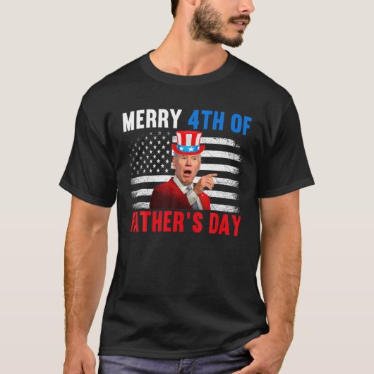 Funny 4e juli T-shirt - Joe Biden Merry 4e van vet (Voorkant)