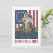 Funny 4e juli Uitnodiging voor feestdag (Staand voorkant)