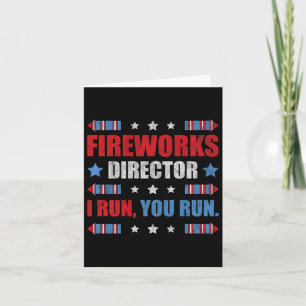 Funny 4th of Juli de Directeur van het Vuurwerk ik Kaart
