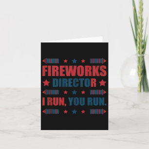 Funny 4th of Juli de Directeur van het Vuurwerk ik Kaart