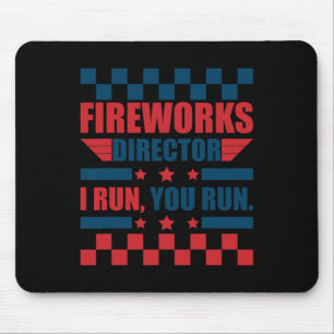 Funny 4th of Juli de Directeur van het Vuurwerk ik Muismat