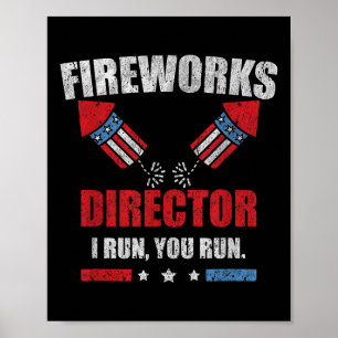 Funny 4th of Juli de Directeur van het Vuurwerk ik Poster