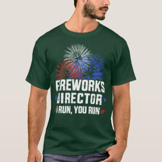 Funny 4th of Juli de Directeur van het Vuurwerk ik T-shirt
