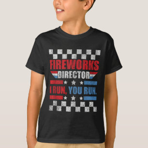 Funny 4th of Juli de Directeur van het Vuurwerk ik T-shirt