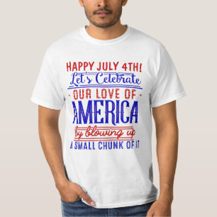 Funny 4th of Juli Onafhankelijkheidsdag Vuurwerk J T-shirt