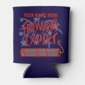 Funny 4th of Juli Onafhankelijkheidsvuurwerkdeskun Blikjeskoeler (Voorkant)