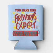 Funny 4th of Juli Onafhankelijkheidsvuurwerkdeskun Blikjeskoeler (Achterkant)