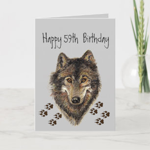 Funny, 50e 59e, Birthday Wolf, Wolven Kaart