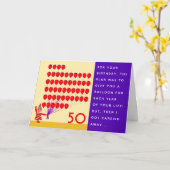 Funny 50e anniversaire carte (Fleur jaune)