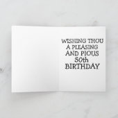 FUNNY 50E ANNIVERSAIRE CARTE DE SALUT (Intérieur)