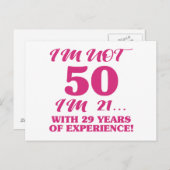 Funny 50th Birthday Briefkaart (Voorkant / Achterkant)