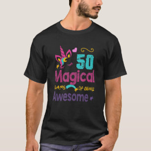 Funny 50th Birthday Geweldige 50 Years Old Unicorn T-shirt