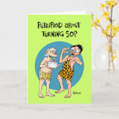 Funny 50th Birthday Kaart (Gele Bloem)