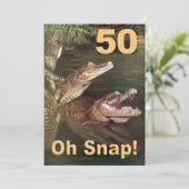 Funny 50th Birthday Party Invitations Kaart (Staand voorkant)