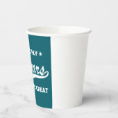 Funny 50th Birthday Retro Typography Papieren Bekers (Links)