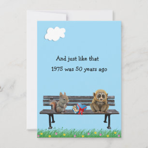 Funny 50th Year Reunion Invitation Kaart