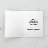 Funny 51e carte de voeux d'anniversaire (Intérieur)