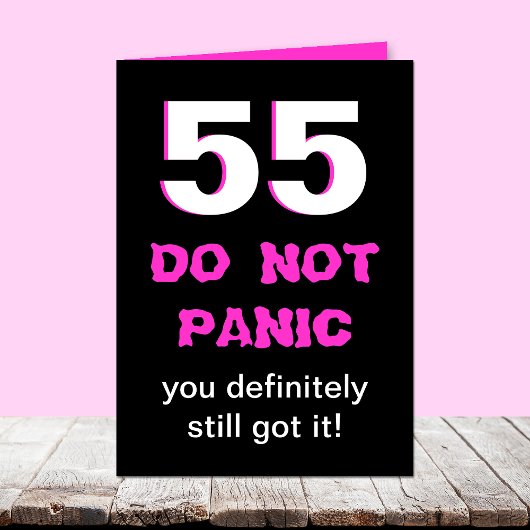 Funny 55e carte d'anniversaire pour les femmes